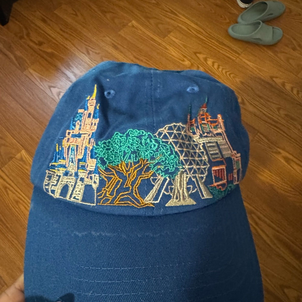 Disney Blue Hat with Colorful Embroidery